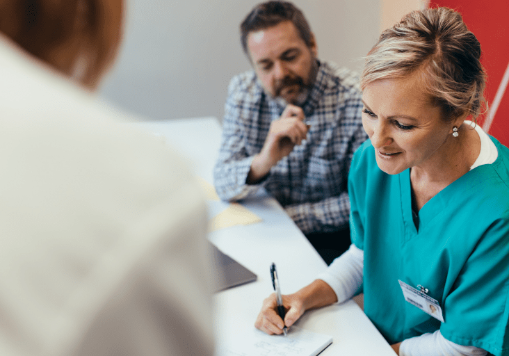 staff in medical boardroom